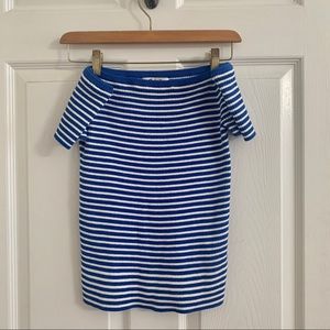 Madewell striped off the shoulder shirt